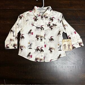 WRANGLER INFANT GIRLS' RODEO LONG SLEEVE SNAP WESTERN SHIRT .